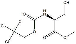 N-(2,2,2-Trichloroethoxycarbonyl)-L-serine methyl ester 结构式