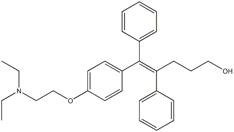 (Z)-4,5-Diphenyl-5-[4-[2-(diethylamino)ethoxy]phenyl]-4-penten-1-ol 结构式