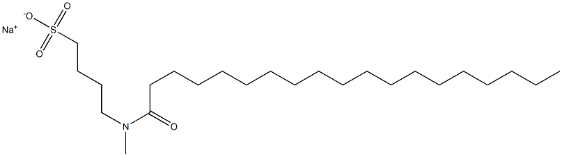 4-[N-(1-Oxononadecyl)-N-methylamino]-1-butanesulfonic acid sodium salt 结构式