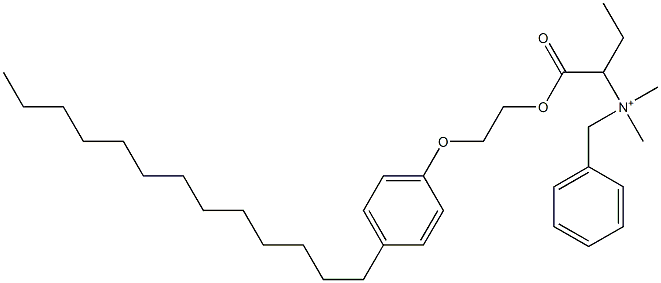 N,N-Dimethyl-N-benzyl-N-[1-[[2-(4-tridecylphenyloxy)ethyl]oxycarbonyl]propyl]aminium 结构式