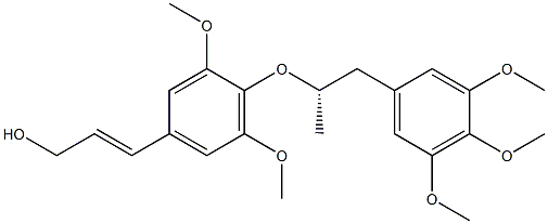 3-[3,5-Dimethoxy-4-[[(S)-3-(3,4,5-trimethoxyphenyl)propan-2-yl]oxy]phenyl]-2-propen-1-ol 结构式