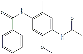 4'-Benzoylamino-2'-methoxy-5'-methylacetanilide 结构式