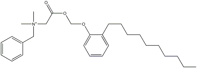 N,N-Dimethyl-N-benzyl-N-[[[(2-decylphenyloxy)methyl]oxycarbonyl]methyl]aminium 结构式