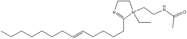 1-[2-(Acetylamino)ethyl]-1-ethyl-2-(5-tridecenyl)-2-imidazoline-1-ium 结构式