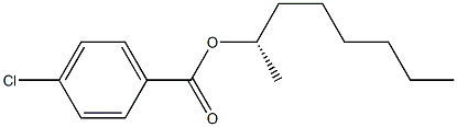 (+)-p-Chlorobenzoic acid (S)-1-methylheptyl ester 结构式
