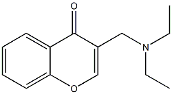 3-[(Diethylamino)methyl]-4H-1-benzopyran-4-one 结构式