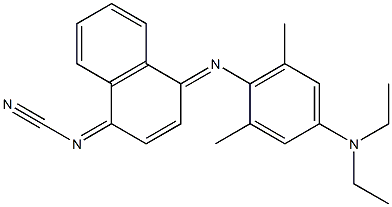 [[4-[[2,6-Dimethyl-4-(diethylamino)phenyl]imino]naphthalen-1(4H)-ylidene]amino] cyanide 结构式