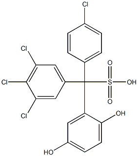 (4-Chlorophenyl)(3,4,5-trichlorophenyl)(2,5-dihydroxyphenyl)methanesulfonic acid 结构式