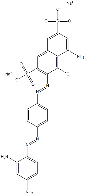 5-Amino-3-[p-(2,4-diaminophenylazo)phenylazo]-4-hydroxy-2,7-naphthalenedisulfonic acid disodium salt 结构式