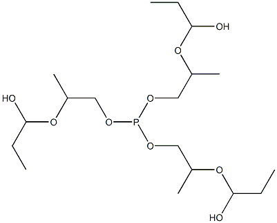 Phosphorous acid tris[2-(1-hydroxypropoxy)-2-methylethyl] ester 结构式