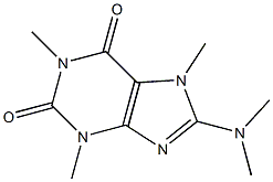 3,7-Dihydro-8-(dimethylamino)-1,3,7-trimethyl-1H-purine-2,6-dione 结构式