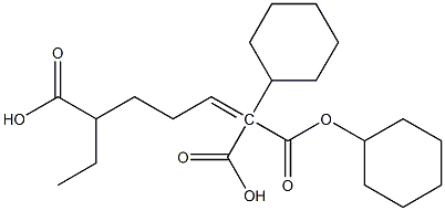 1-Pentene-1,1,5-tricarboxylic acid 5-ethyl 1,1-dicyclohexyl ester 结构式