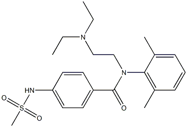 N-(2,6-Dimethylphenyl)-N-[2-(diethylamino)ethyl]-4-[(methylsulfonyl)amino]benzamide 结构式