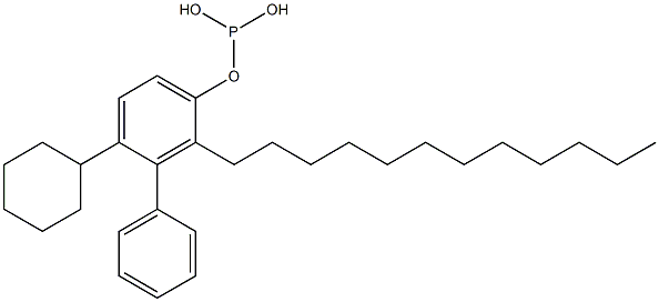 Phosphorous acid cyclohexylphenyl(2-dodecylphenyl) ester 结构式