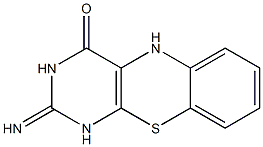 1,2-Dihydro-2-imino-5H-pyrimido[4,5-b][1,4]benzothiazin-4(3H)-one 结构式