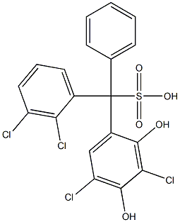 (2,3-Dichlorophenyl)(3,5-dichloro-2,4-dihydroxyphenyl)phenylmethanesulfonic acid 结构式