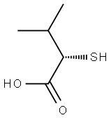 [S,(-)]-2-Mercapto-3-methylbutyric acid 结构式