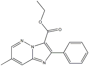 7-Methyl-2-phenylimidazo[1,2-b]pyridazine-3-carboxylic acid ethyl ester 结构式