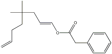 Phenylacetic acid 4,4-dimethyl-1,7-octadienyl ester 结构式