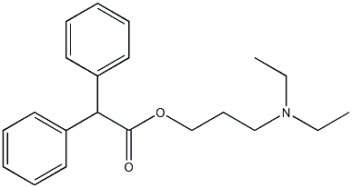 2,2-Diphenylacetic acid 3-(diethylamino)propyl ester 结构式