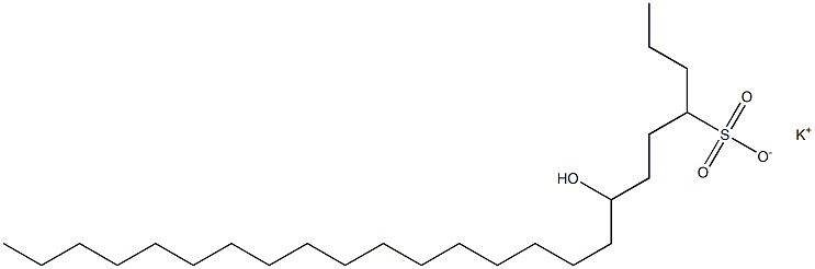 7-Hydroxytetracosane-4-sulfonic acid potassium salt 结构式