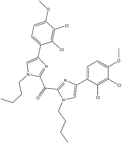 (2,3-Dichloro-4-methoxyphenyl)(1-butyl-1H-imidazol-2-yl) ketone 结构式