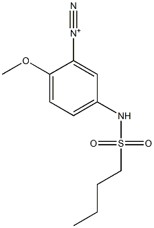 5-[(Butylsulfonyl)amino]-2-methoxybenzenediazonium 结构式