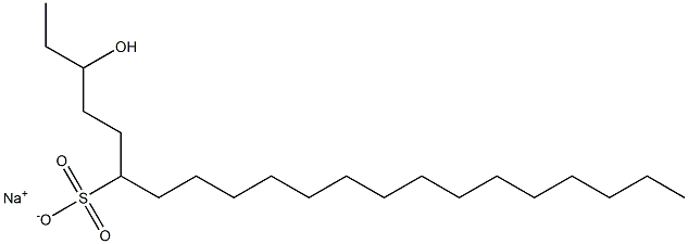 3-Hydroxyhenicosane-6-sulfonic acid sodium salt 结构式
