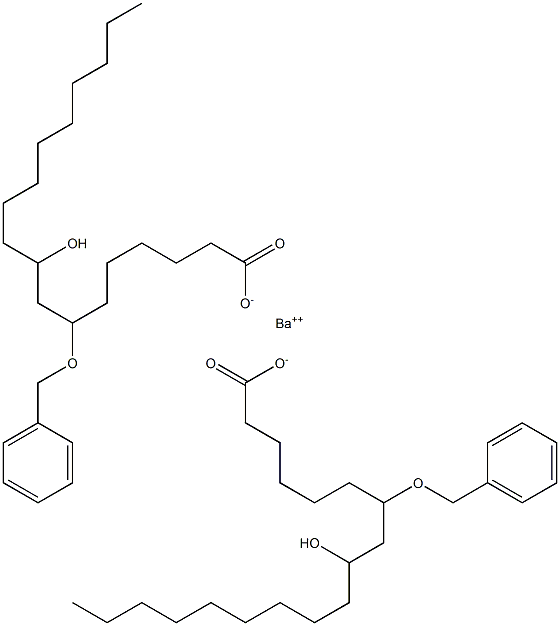 Bis(7-benzyloxy-9-hydroxystearic acid)barium salt 结构式