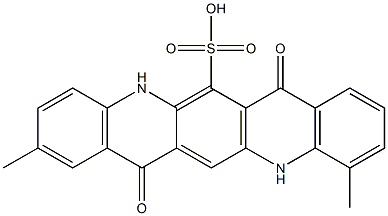 5,7,12,14-Tetrahydro-2,11-dimethyl-7,14-dioxoquino[2,3-b]acridine-6-sulfonic acid 结构式