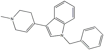 1-Benzyl-3-[(1-methyl-1,2,3,6-tetrahydropyridin)-4-yl]-1H-indole 结构式
