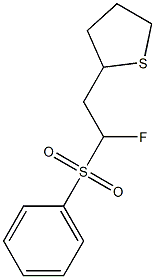 2-(2-Fluoro-2-phenylsulfonylethyl)tetrahydrothiophene 结构式