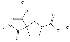 1,1,3-Cyclopentanetricarboxylic acid tripotassium salt 结构式