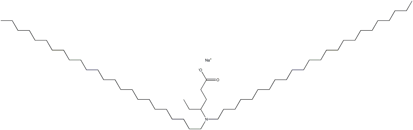 4-(Ditetracosylamino)hexanoic acid sodium salt 结构式