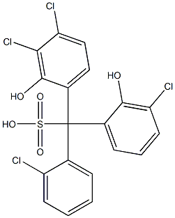 (2-Chlorophenyl)(3-chloro-2-hydroxyphenyl)(3,4-dichloro-2-hydroxyphenyl)methanesulfonic acid 结构式