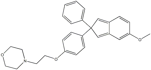 4-[2-[4-(6-Methoxy-2-phenyl-2H-inden-2-yl)phenoxy]ethyl]morpholine 结构式