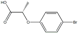 [S,(-)]-2-(p-Bromophenoxy)propionic acid 结构式