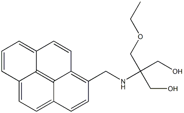 1-[2-Ethoxy-1,1-bis(hydroxymethyl)ethylaminomethyl]pyrene 结构式