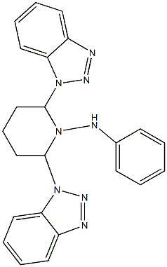 1-Anilino-2,6-bis(1H-benzotriazol-1-yl)piperidine 结构式