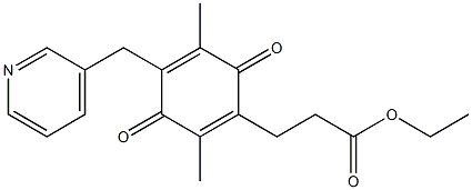 3-[2,5-Dimethyl-3,6-dioxo-4-(3-pyridinylmethyl)-1,4-cyclohexadienyl]propionic acid ethyl ester 结构式
