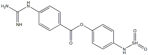 4-Guanidinobenzoic acid 4-(sulfonylamino)phenyl ester 结构式