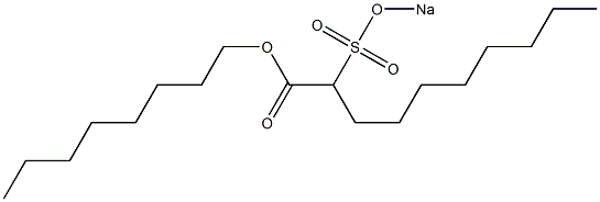 2-(Sodiosulfo)decanoic acid octyl ester 结构式