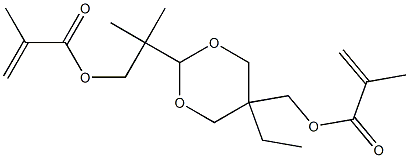 Methacrylic acid 2-(5-ethyl-5-methacryloyloxymethyl-1,3-dioxan-2-yl)-2,2-dimethylethyl ester 结构式