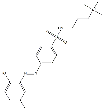 3-[p-(2-Hydroxy-5-methylphenylazo)phenylsulfonylamino]propyltrimethylaminium 结构式