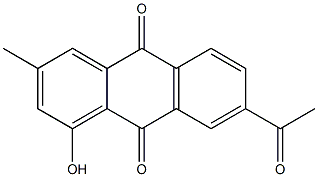 3-Methyl-1-hydroxy-7-acetylanthracene-9,10-dione 结构式