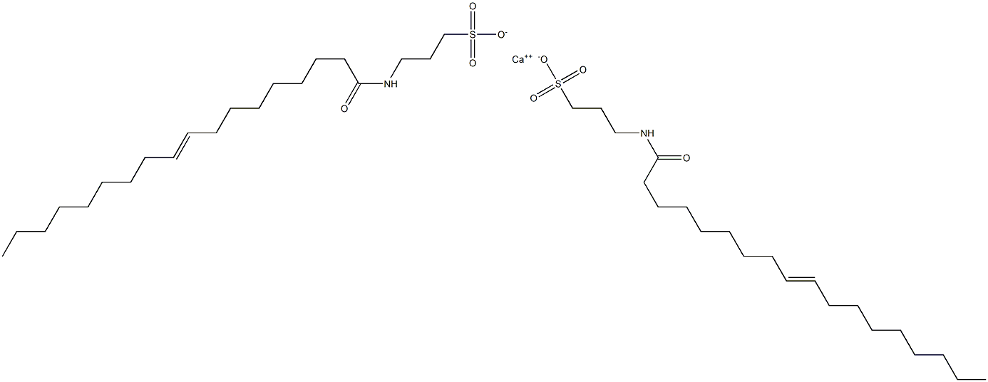 Bis[3-[(E)-9-octadecenoylamino]-1-propanesulfonic acid]calcium salt 结构式