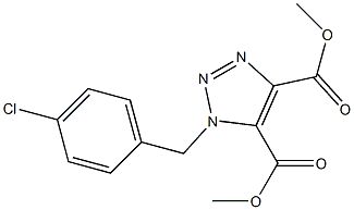 1-(4-Chlorobenzyl)-1H-1,2,3-triazole-4,5-dicarboxylic acid dimethyl ester 结构式