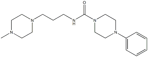 4-Phenyl-N-[3-(4-methyl-1-piperazinyl)propyl]piperazine-1-carboxamide 结构式