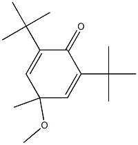 2,6-Ditert-butyl-4-methoxy-4-methyl-2,5-cyclohexadiene-1-one 结构式