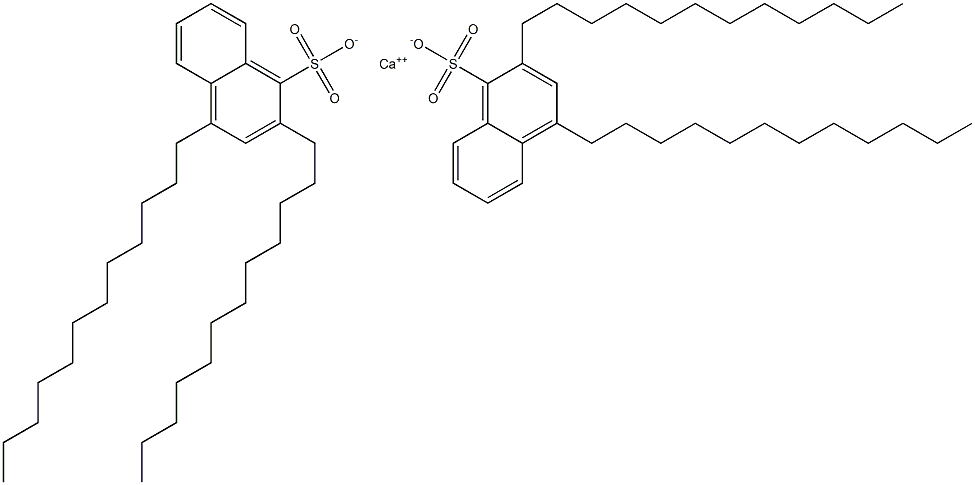 Bis(2,4-didodecyl-1-naphthalenesulfonic acid)calcium salt 结构式